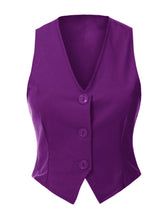 Load image into Gallery viewer, Charlene Purple Cropped Vest