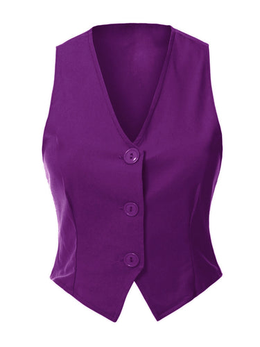 Charlene Purple Cropped Vest