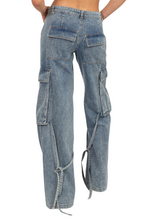 Load image into Gallery viewer, Willow Denim Cargo Pants