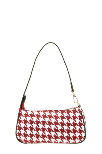 Redemption Red Houndstooth Handbag