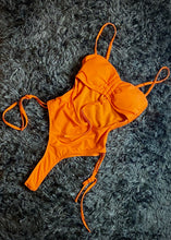 Load image into Gallery viewer, Orange Bandage One-Piece Swimsuit