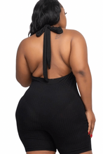 Load image into Gallery viewer, Black Pleated Romper