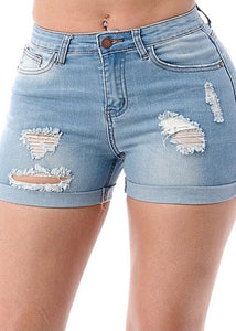 “Did it On Them” Denim Shorts